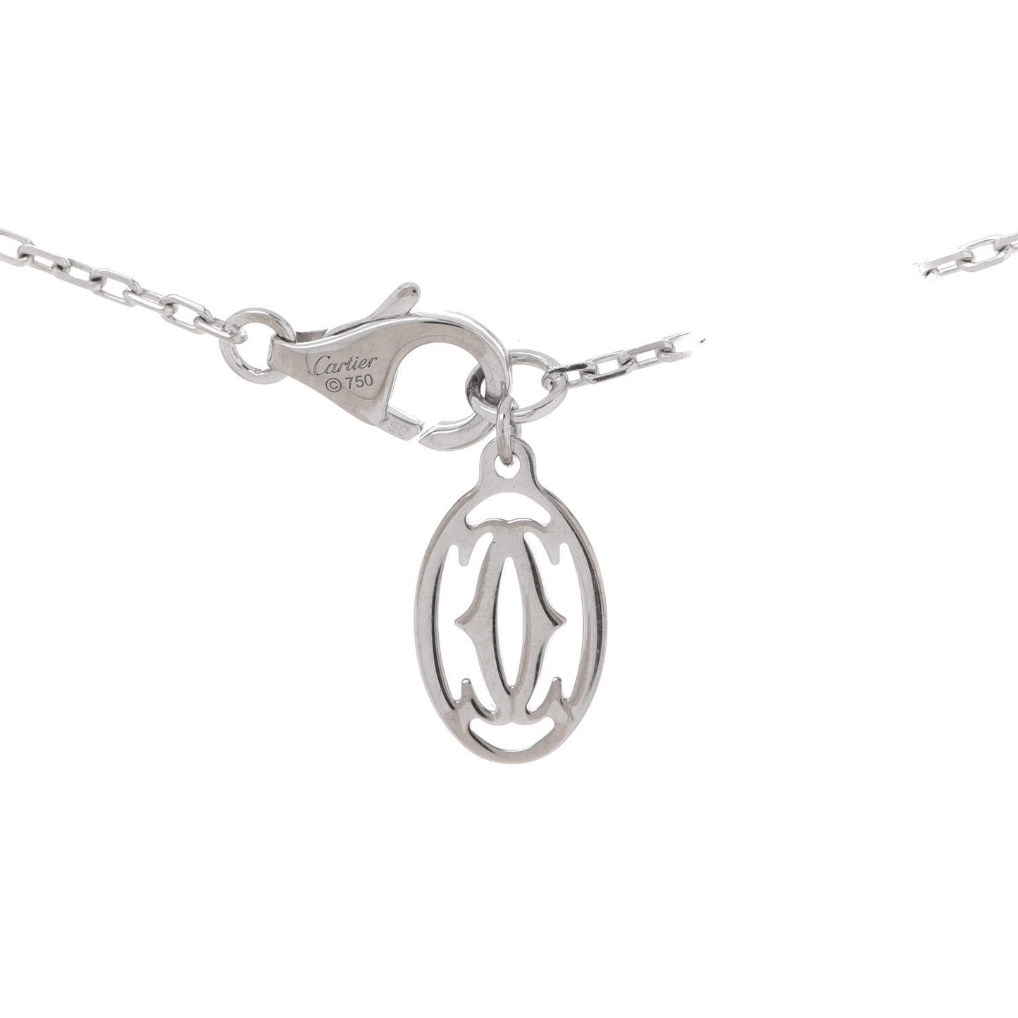 18K White Gold Diamond XS D'Amour Pendant Necklace