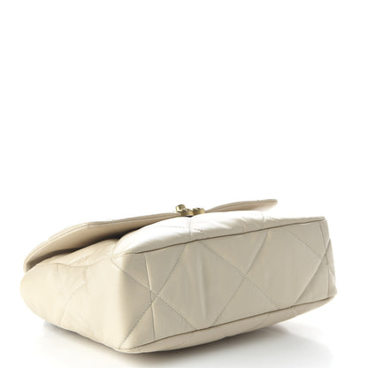 Chanel Lambskin Quilted Large 19 Flap Beige 4 of 11