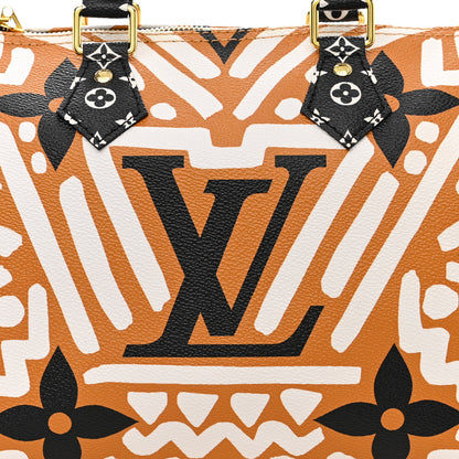 Louis Vuitton Monogram Giant Crafty Speedy Bandouliere 25 Creme Caramel 7 of 9