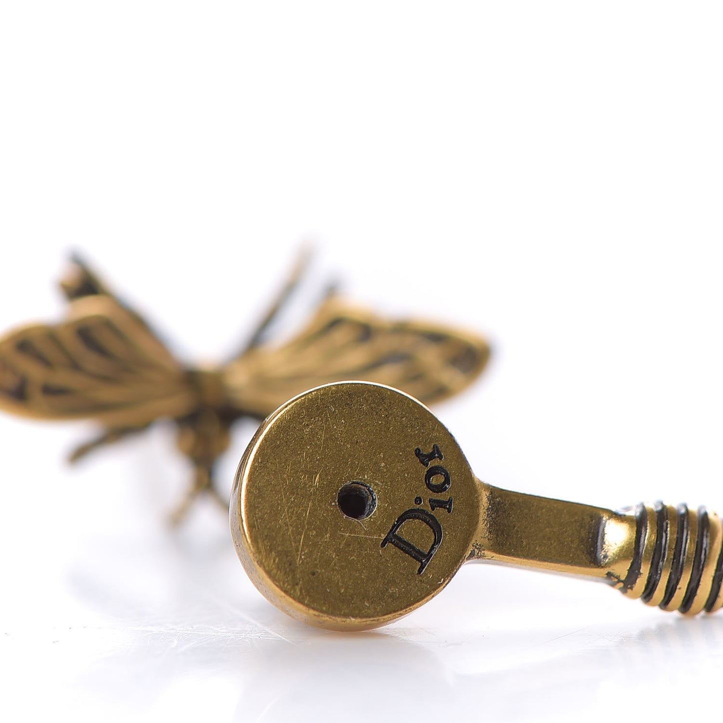 Metal J'Adior Earrings Aged Gold