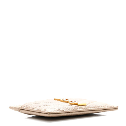 Saint Laurent Grain De Poudre Matelasse Chevron Monogram Credit Card Case Cork 4 of 7