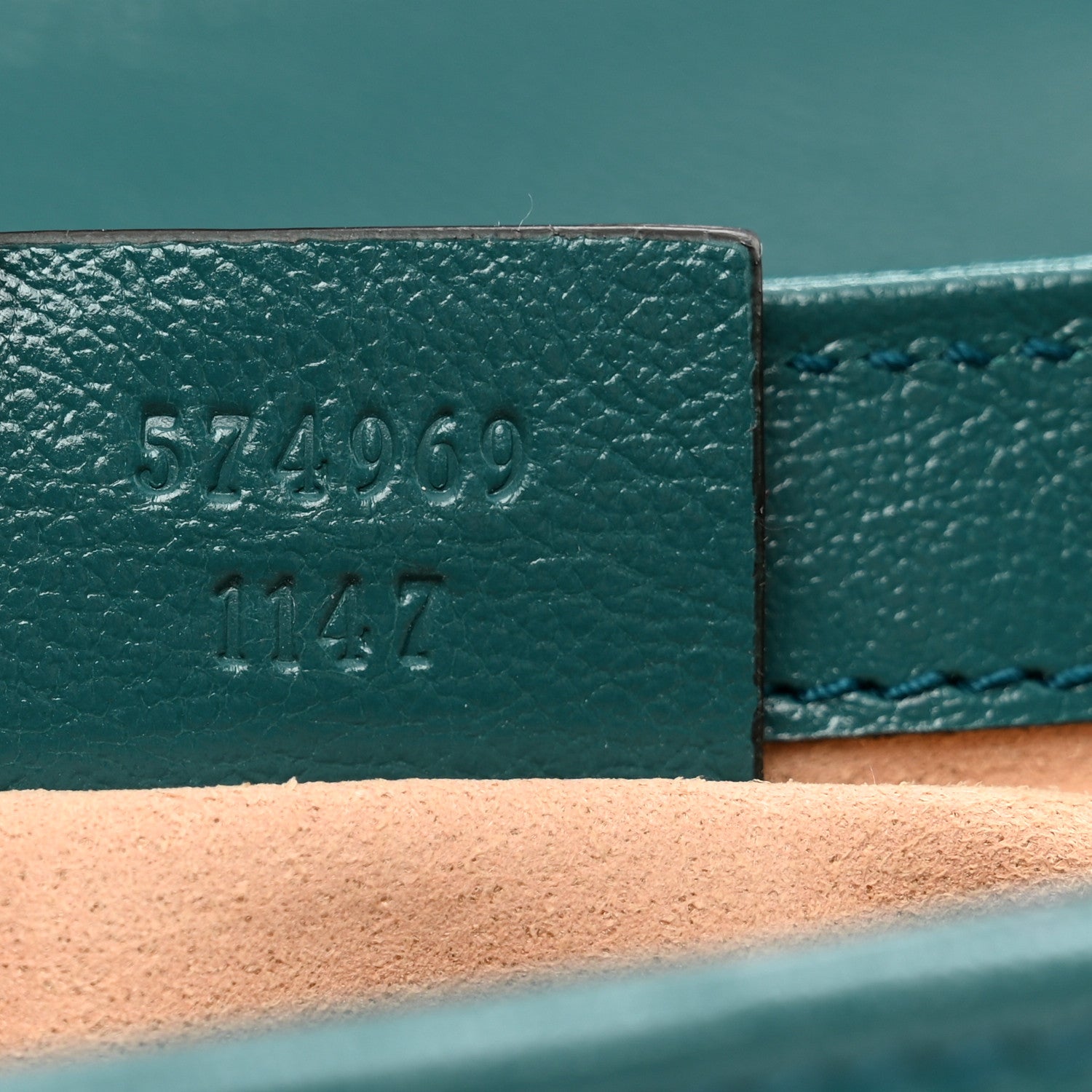Gucci Azalea Calfskin Enamel Matelasse Diagonal Super Mini Torchon GG Marmont Shoulder Bag Imperial Blue Pavone 8 of 10
