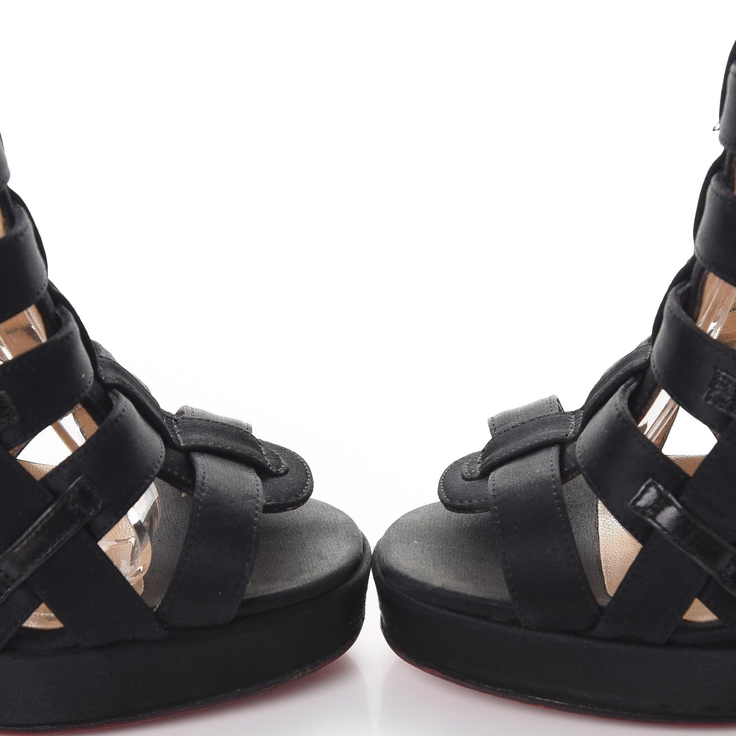 Christian Louboutin Satin 100 Strappy Pumps 36.5 Black 11 of 11