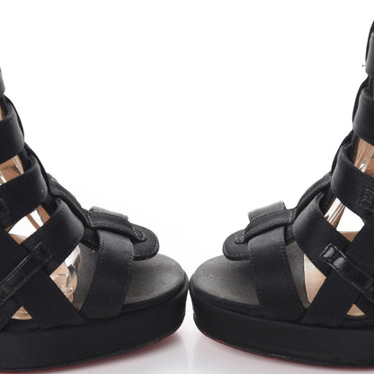 Christian Louboutin Satin 100 Strappy Pumps 36.5 Black 11 of 11