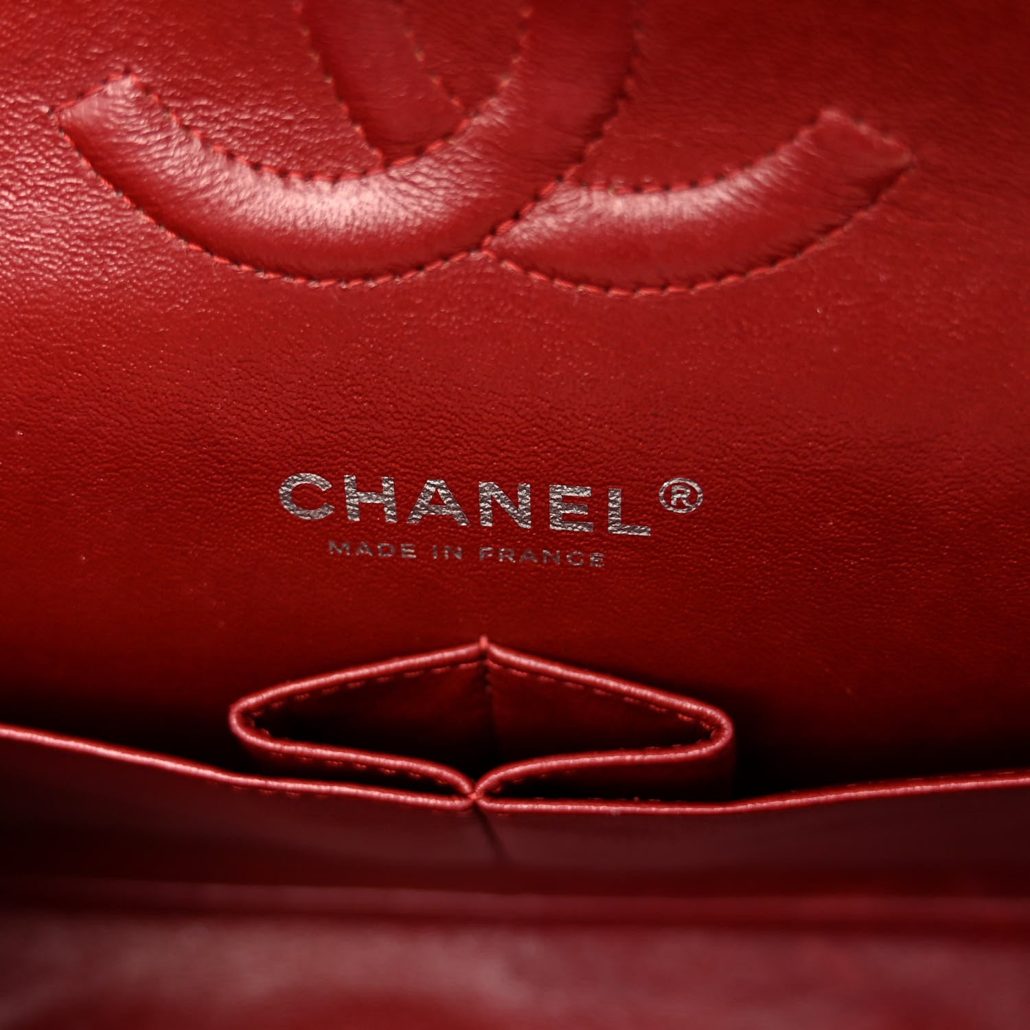 Chanel Patent Calfskin Quilted Medium Double Flap Dark Red 6 of 13
