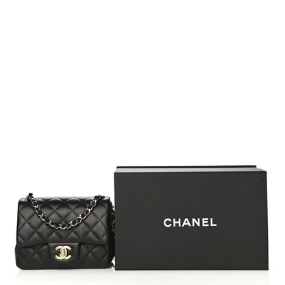 Chanel Lambskin Quilted Mini Square Flap Black 10 of 10