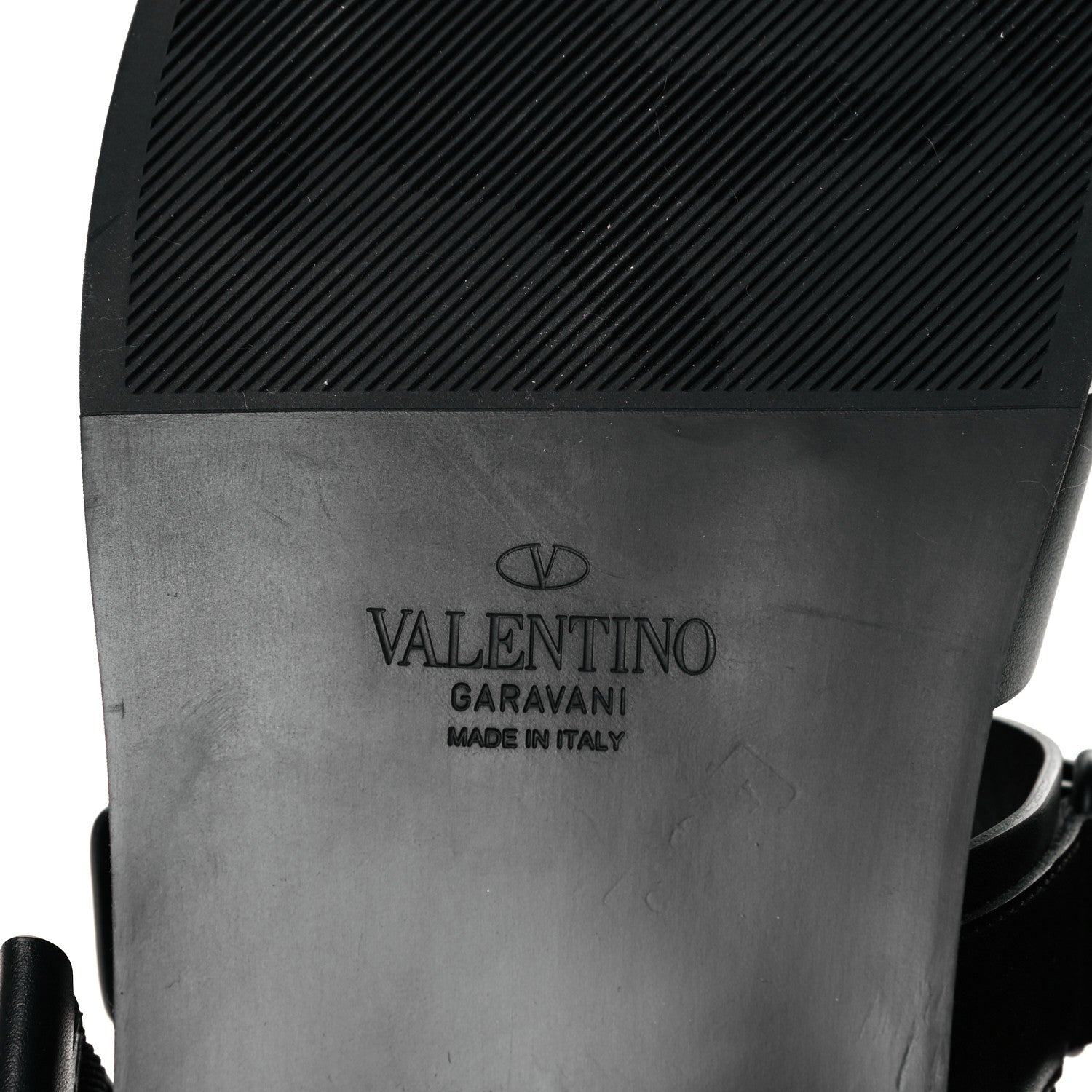 Valentino Garavani Calfskin Mens Logo Sandals 45 Black 7 of 9