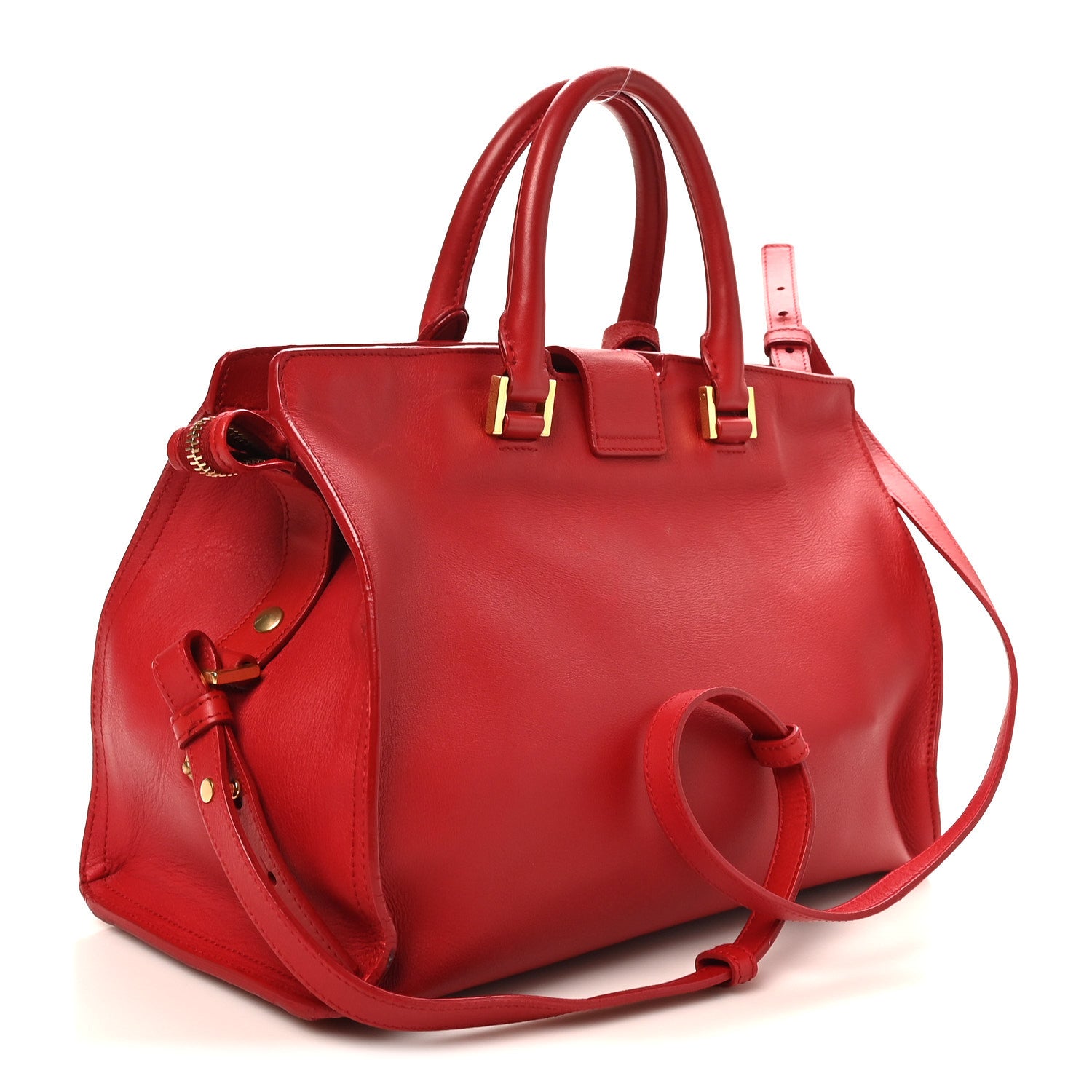 Saint Laurent Calfskin Small Classic Y Cabas Red 3 of 10