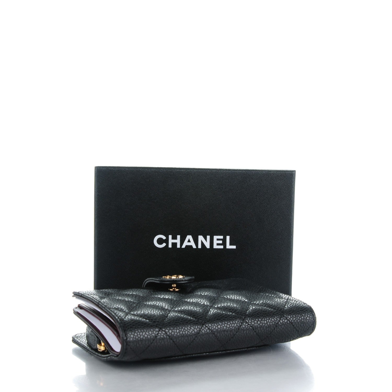 Chanel Caviar Quilted Zipped Pocket Wallet Black 4 of 8