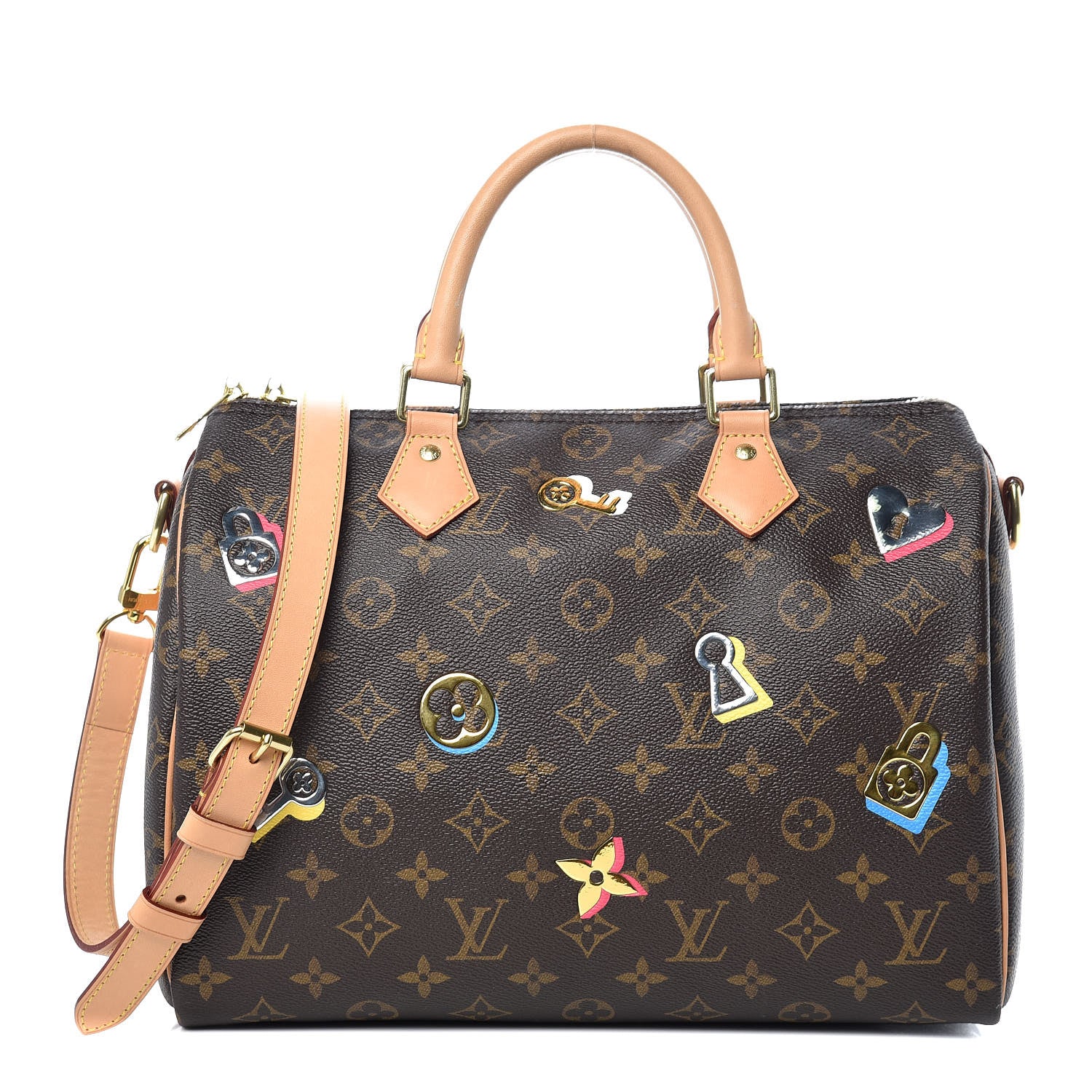 Louis Vuitton Monogram Love Lock Speedy Bandouliere 30 1 of 9