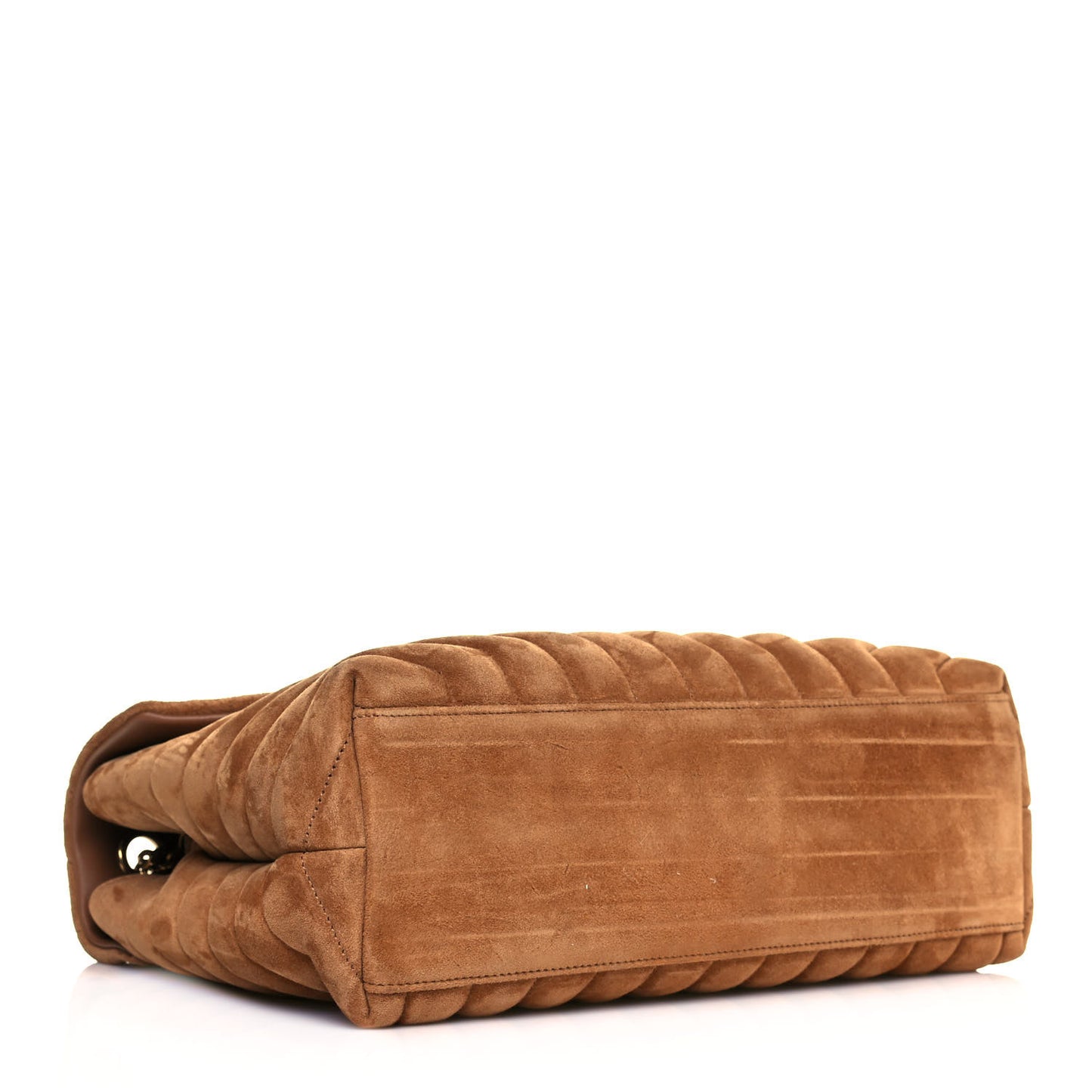 Suede Y Quilted Monogram Medium Loulou Chain Satchel Cinnamon