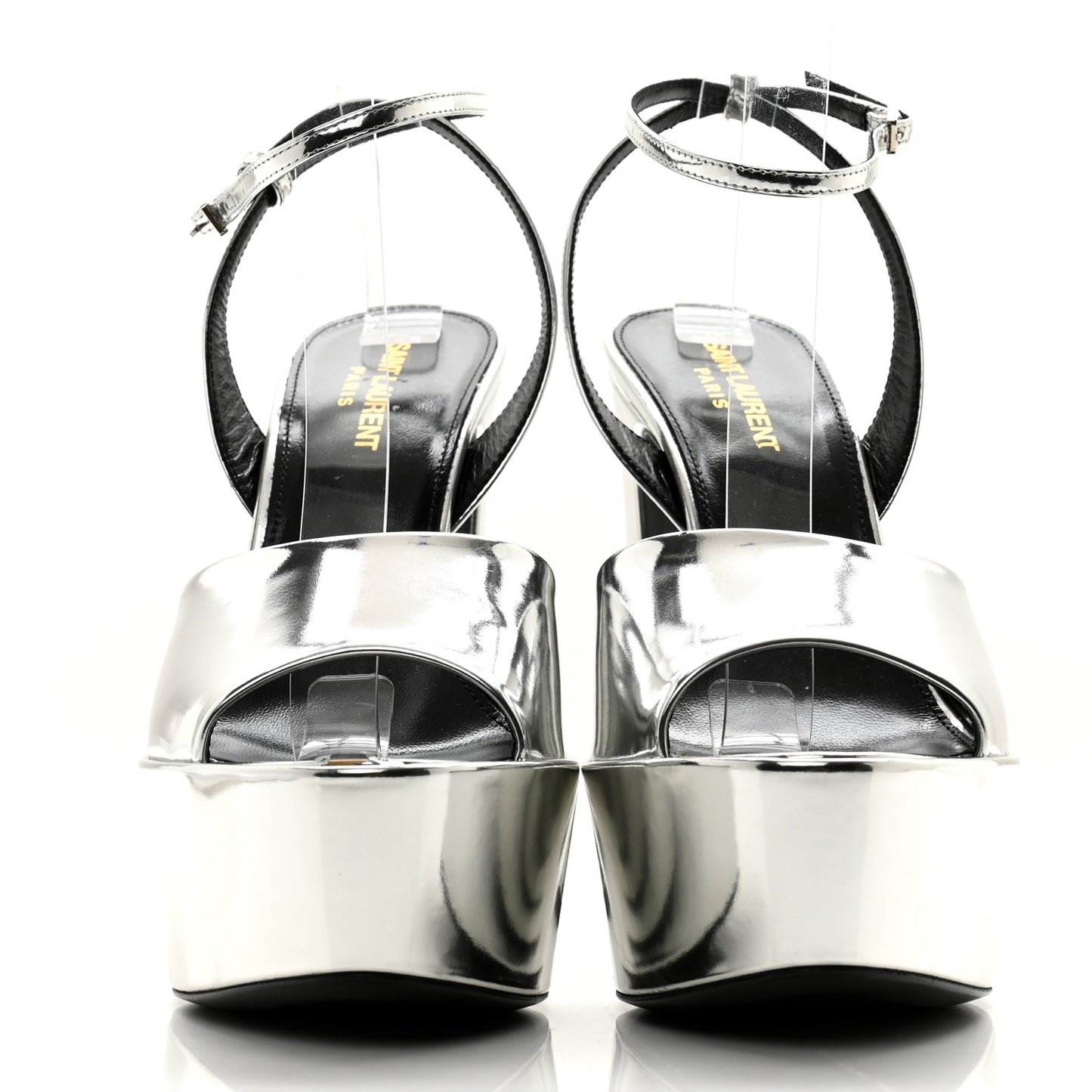 Metallic Patent Sexy 95 Tanouk Platform Sandals 39 Argento