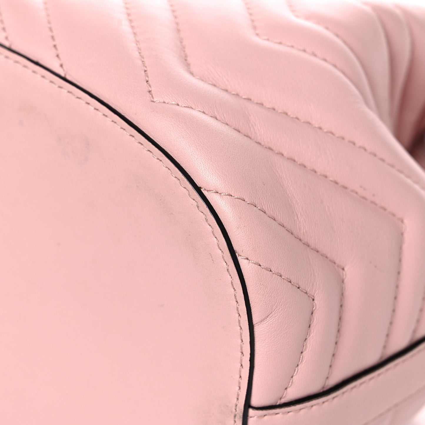 Calfskin Matelasse Sylvie Web GG Marmont Bucket Bag Perfect Pink