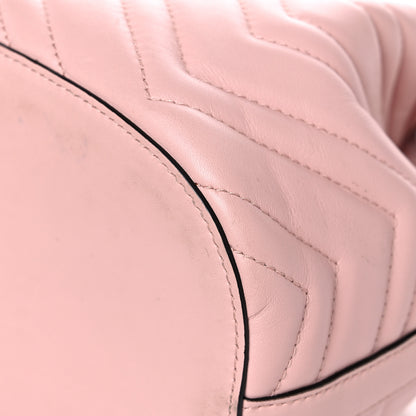 Gucci Calfskin Matelasse Sylvie Web GG Marmont Bucket Bag Perfect Pink 11 of 17