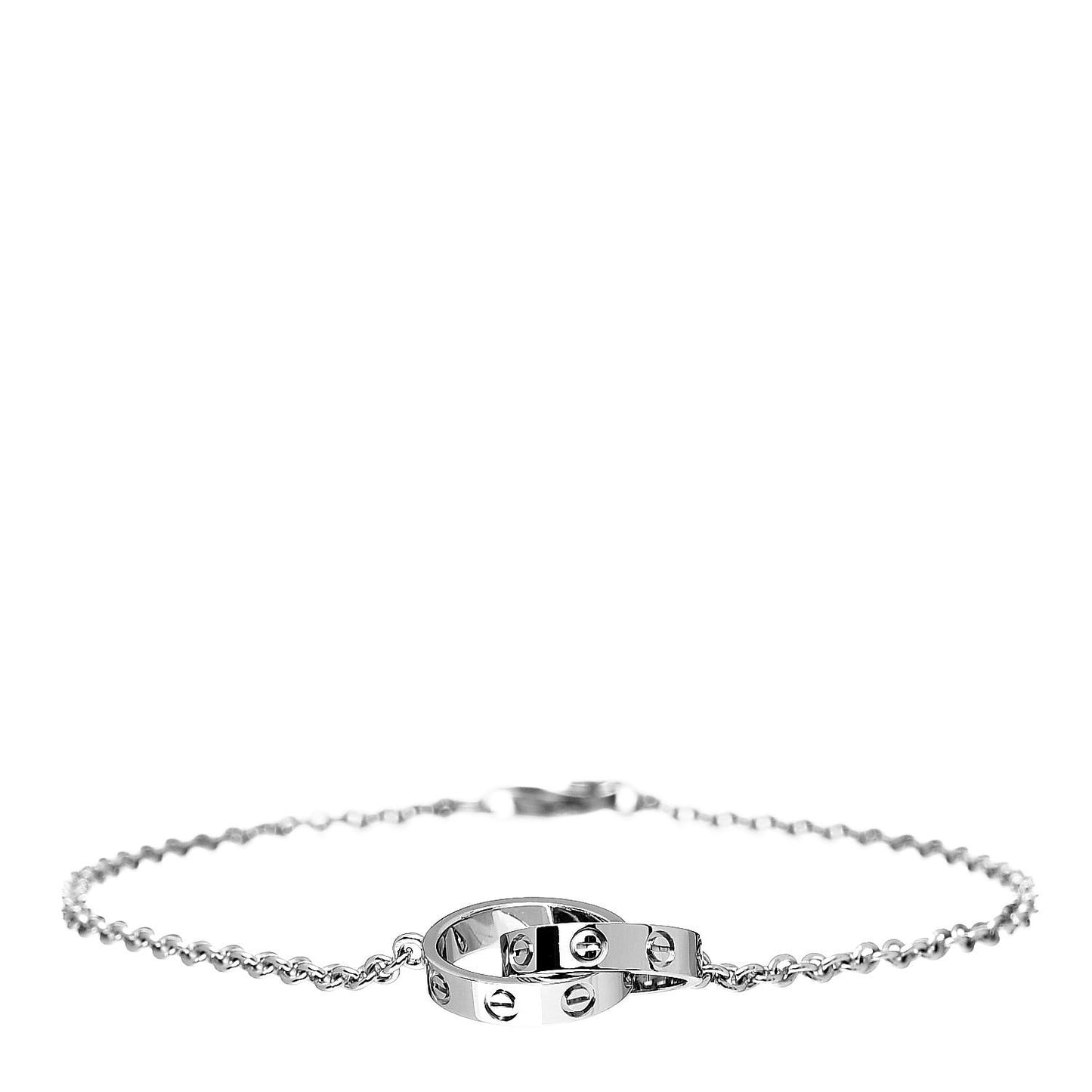 18K White Gold Interlocking LOVE Bracelet