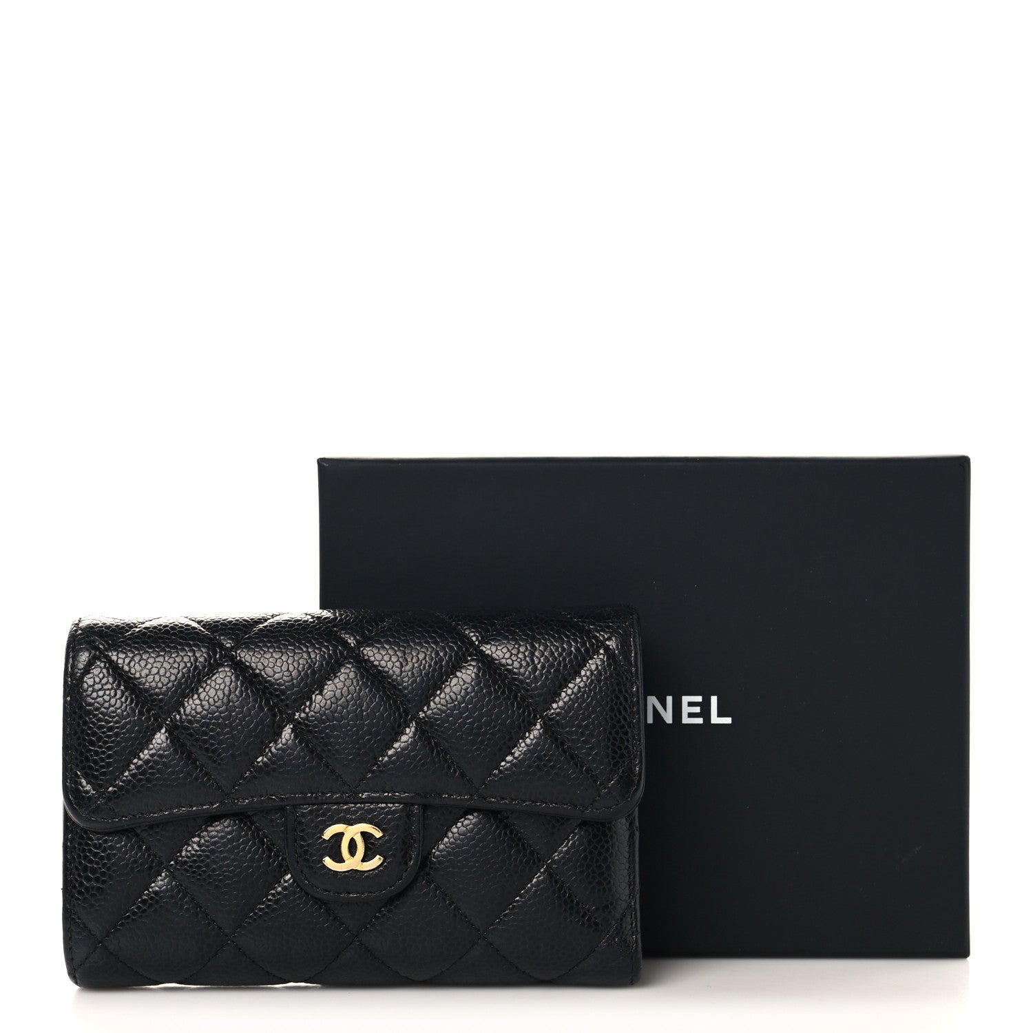 Chanel Caviar Quilted Medium Flap Wallet Black 1882197 – FASHIONPHILE