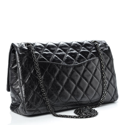 Chanel Metallic Aged Calfskin Quilted 2.55 Reissue 227 Flap So Black 4 of 24