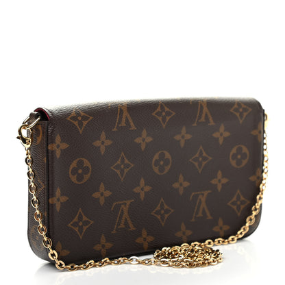 Louis Vuitton Monogram Pochette Felicie Chain Wallet Fuchsia 3 of 8
