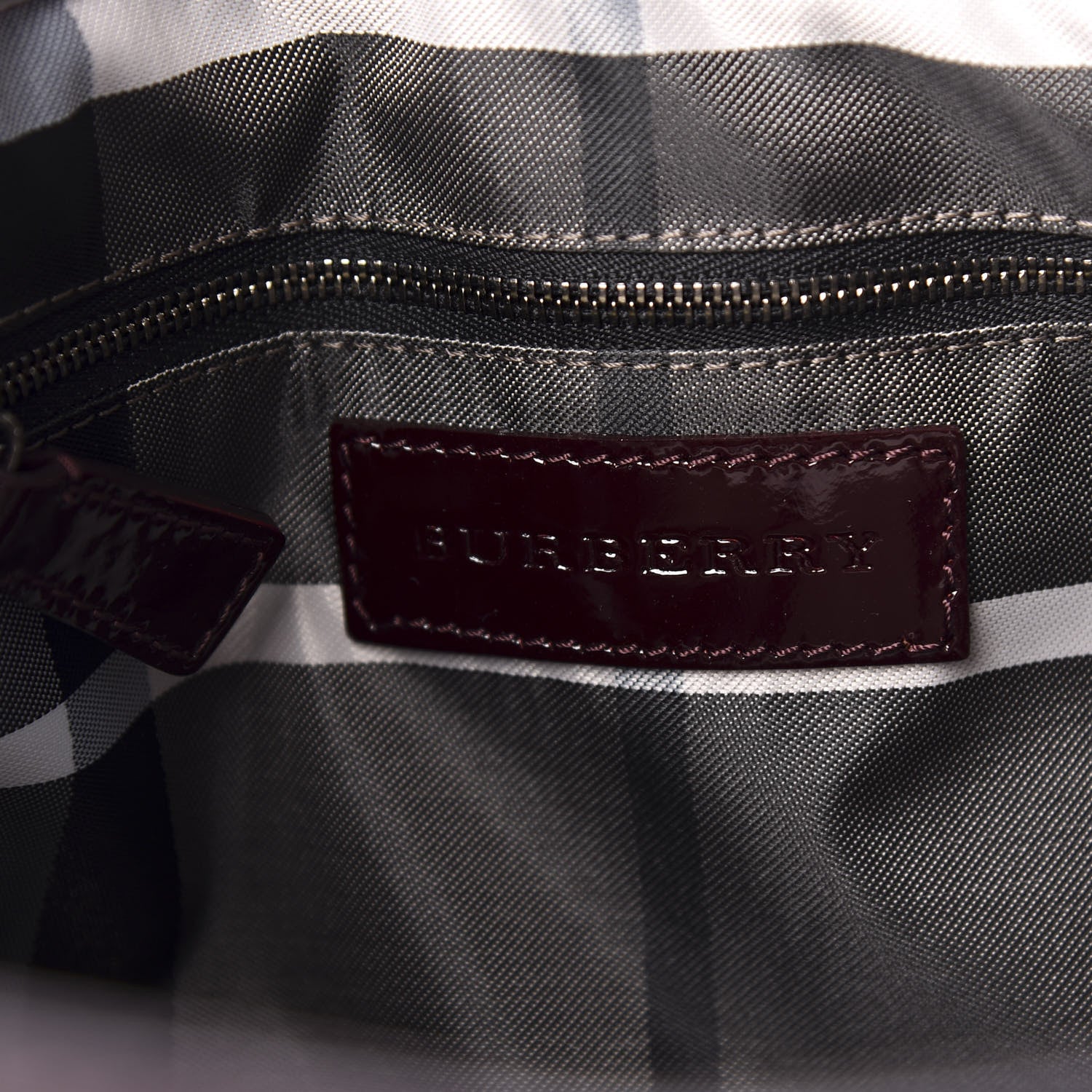 Burberry Patent Quilted Small Eastmore Landscape Tote Plum 8 of 10