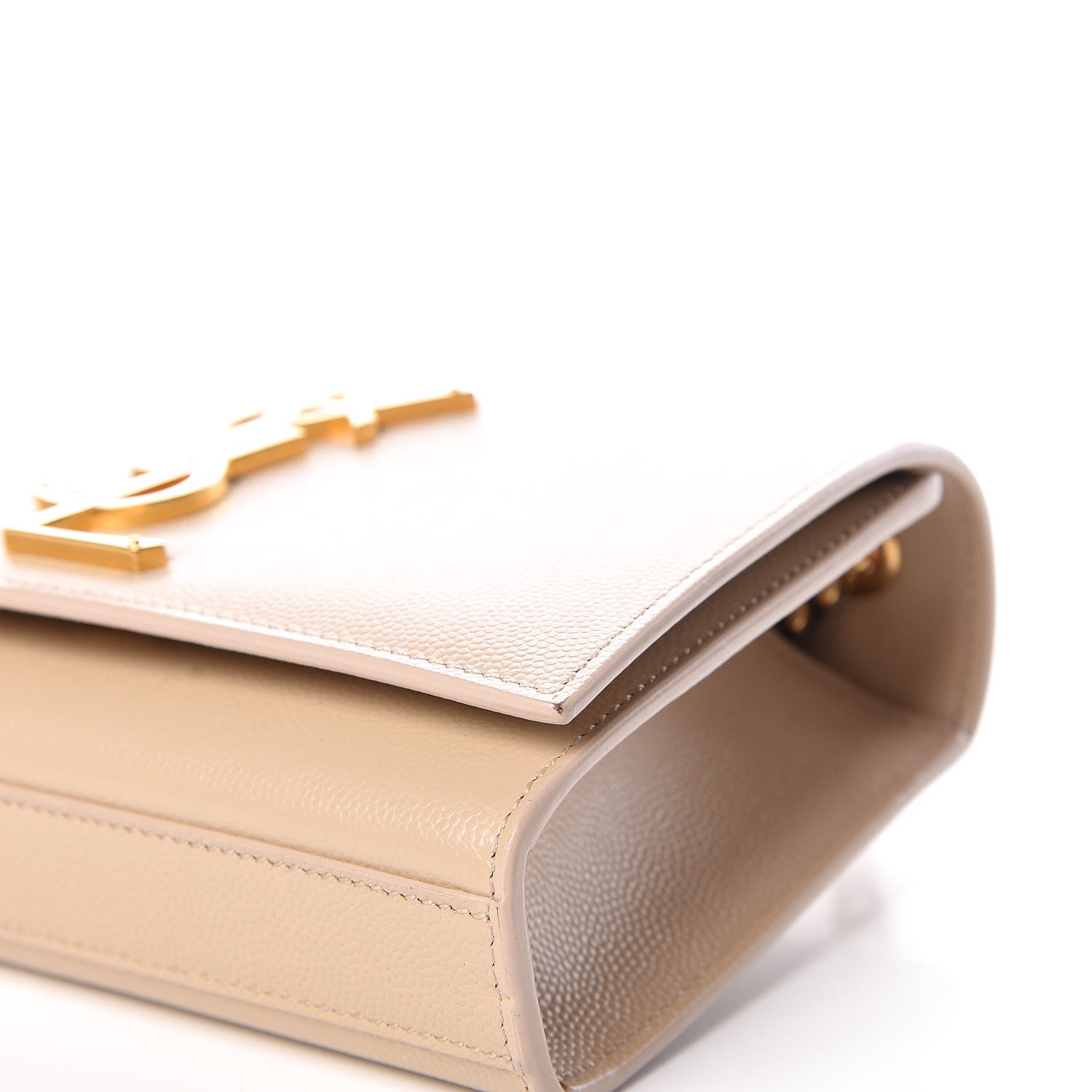 Saint Laurent Grain De Poudre Small Monogram Kate Satchel Nude Powder 6 of 12