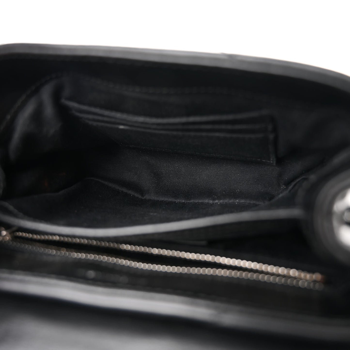 SAINT LAURENT Calfskin Y Quilted Monogram Toy Loulou Crossbody Bag Black