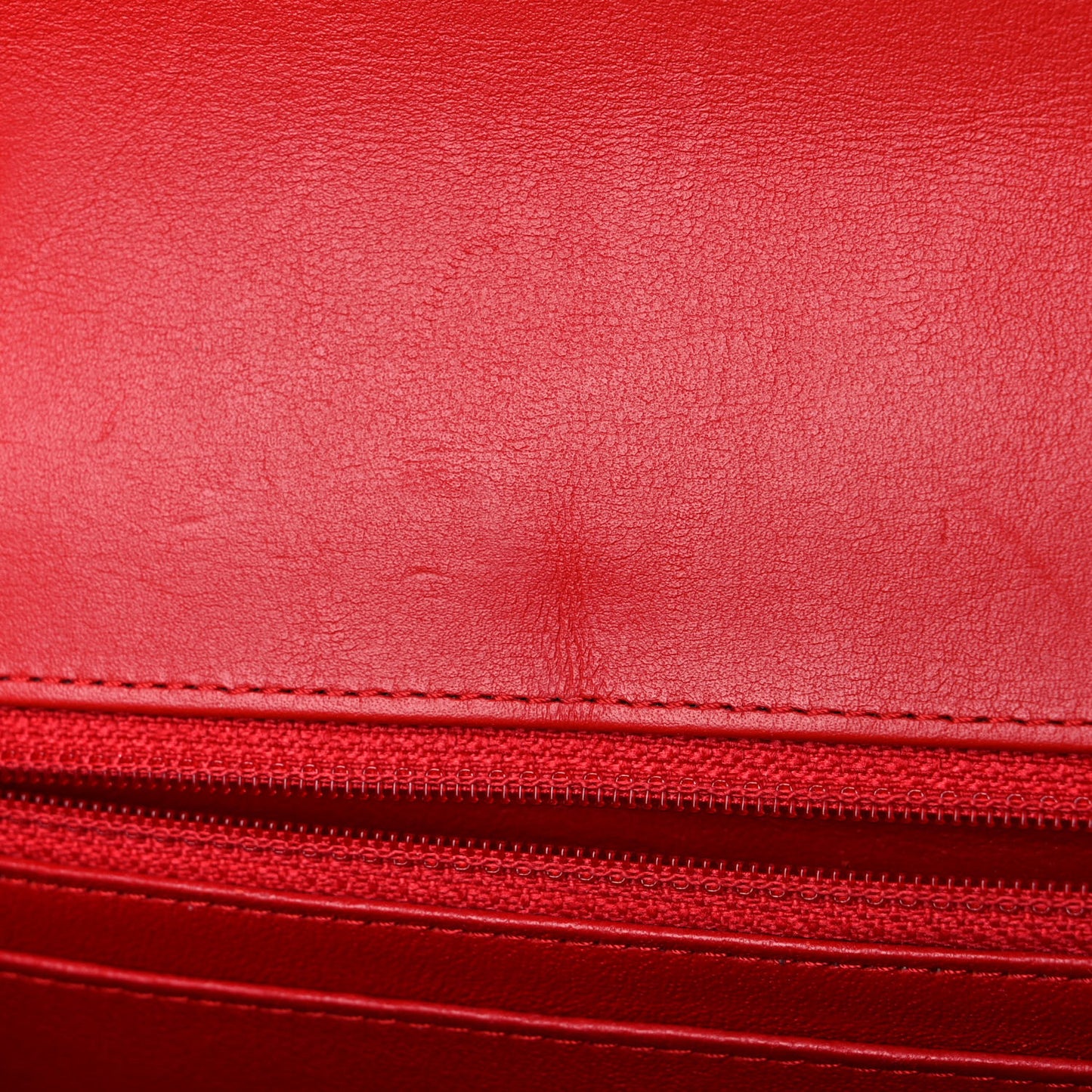 Patent Calfskin Quilted Mini Rectangular Flap Red