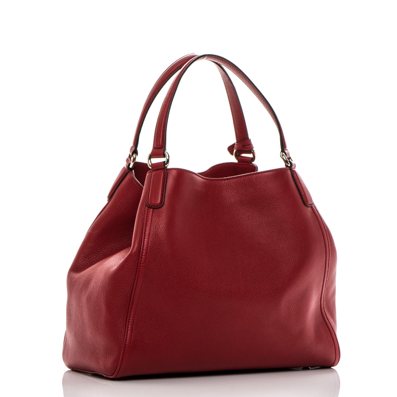 Gucci Pebbled Calfskin Medium Soho Shoulder Bag Tabasco Red 3 of 7