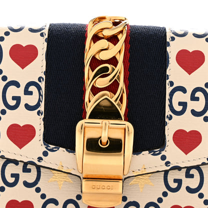 Gucci Textured Calfskin Valentine's Day Super Mini Sylvie Chain Shoulder Bag Ivory 11 of 11