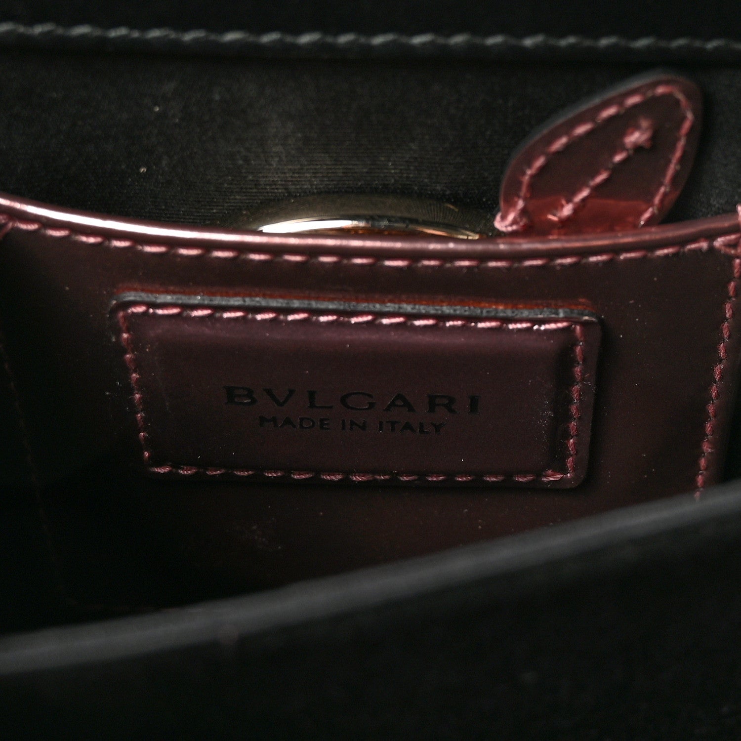 Bulgari Metallic Calfskin Serpenti Forever Top Handle Rose Quartz 6 of 9