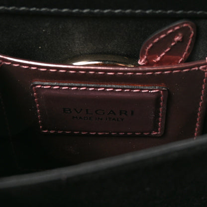 Bulgari Metallic Calfskin Serpenti Forever Top Handle Rose Quartz 6 of 9