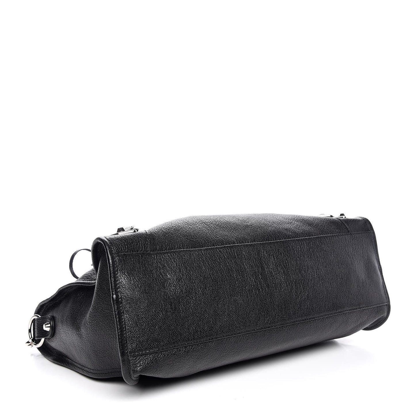 Chevre Silver Metallic Edge Hardware City Black