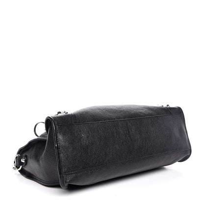 Balenciaga Chevre Silver Metallic Edge Hardware City Black 5 of 8