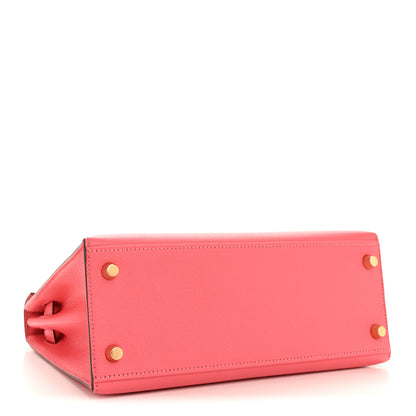 Hermes Chevre Chandra Kelly Sellier 25 Rose Azalee 3 of 14