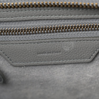 Celine Baby Drummed Calfskin Micro Luggage Kohl 6 of 10