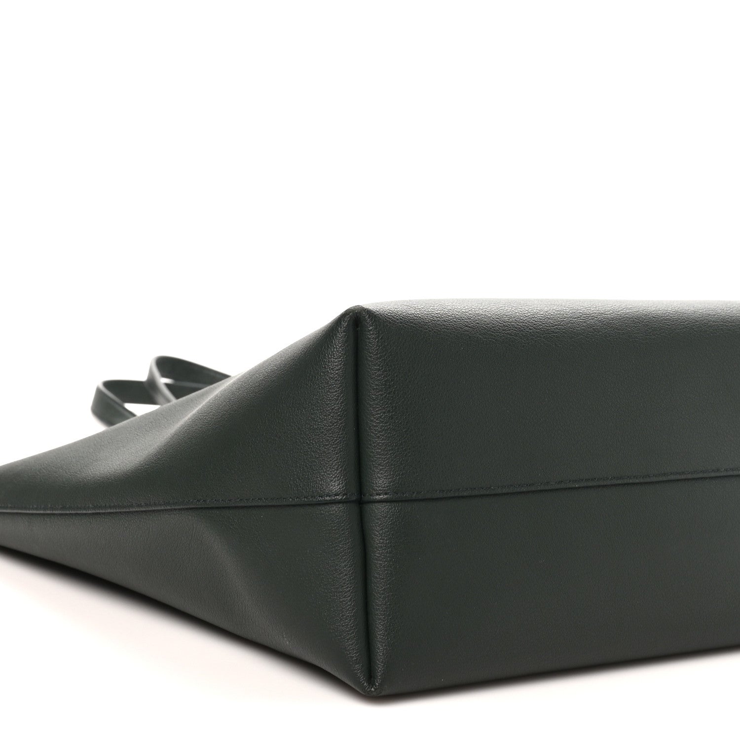 Saint Laurent Calfskin Large Shopping Tote Dark Green 10 of 11