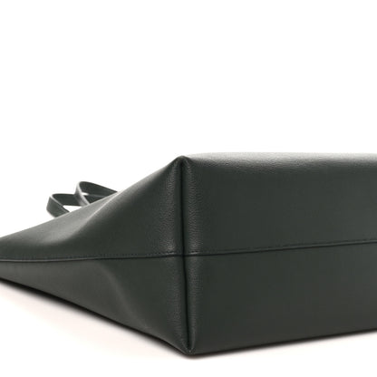 Saint Laurent Calfskin Large Shopping Tote Dark Green 10 of 11