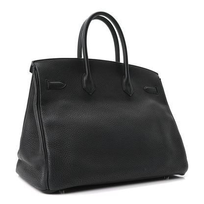 Hermes Togo Birkin 35 Black Bleu Agate 3 of 10