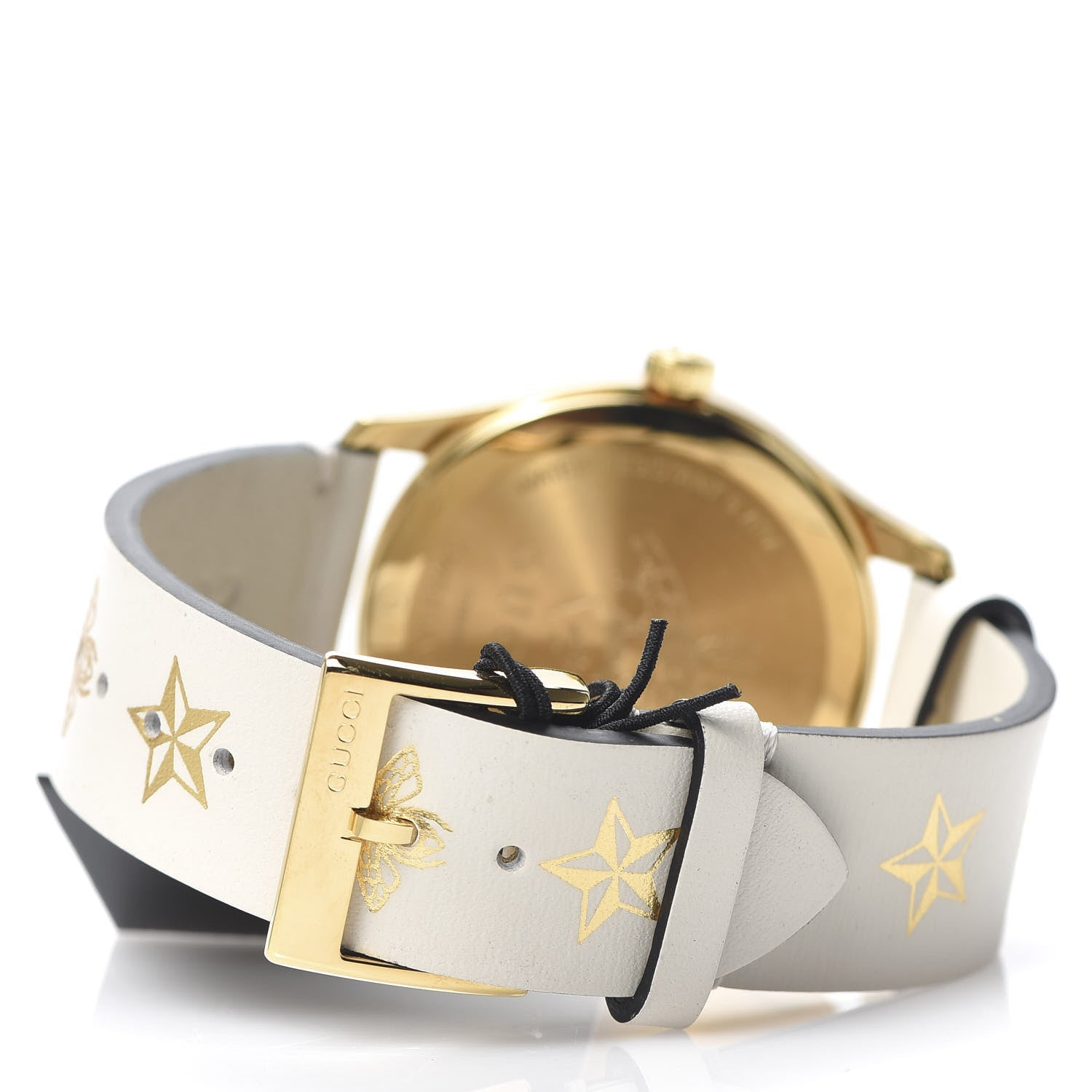 Gucci Stainless Steel Calfskin 38mm G-Timeless Bee Star Quartz Watch White 4 of 7