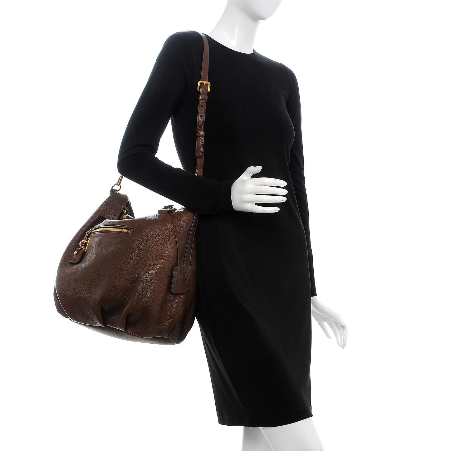 Cervo Lux Deerskin Chain Bag Bruciato