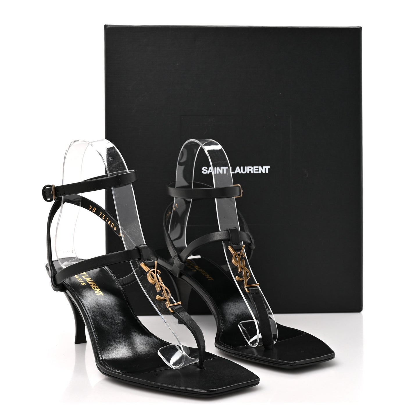 Calfskin Cassandra 60 Sandals 37 Black