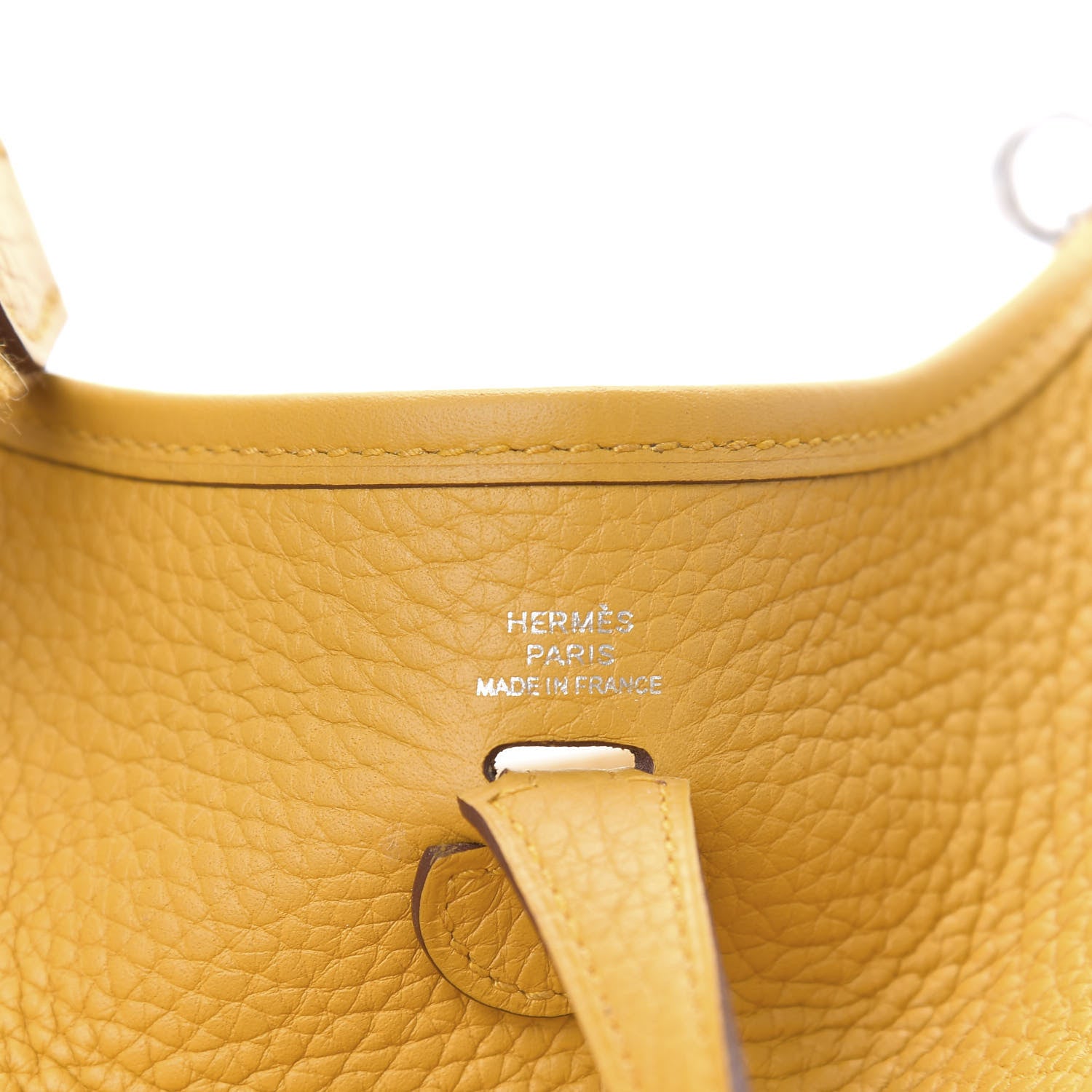 Hermes Taurillon Clemence Evelyne TPM Jaune Ambre 5 of 9