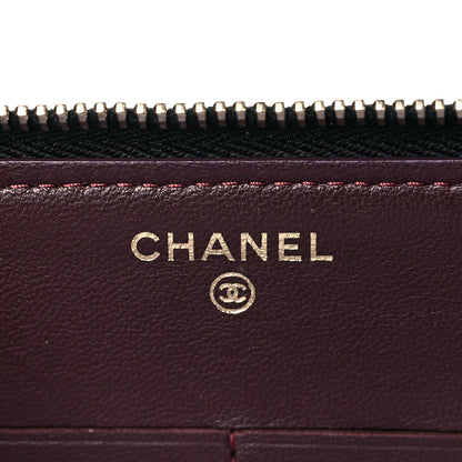 Chanel Lambskin Quilted Large Zip Around Organizer Wallet Black 6 of 11