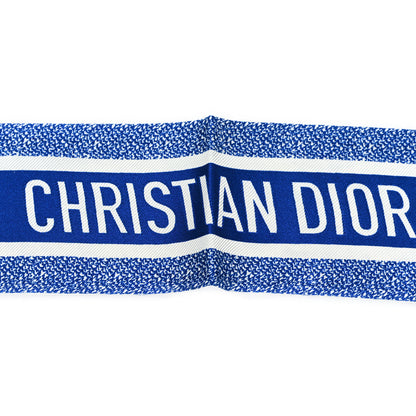 Christian Dior Silk Toile De Jouy Mitzah Scarf Blue 3 of 3