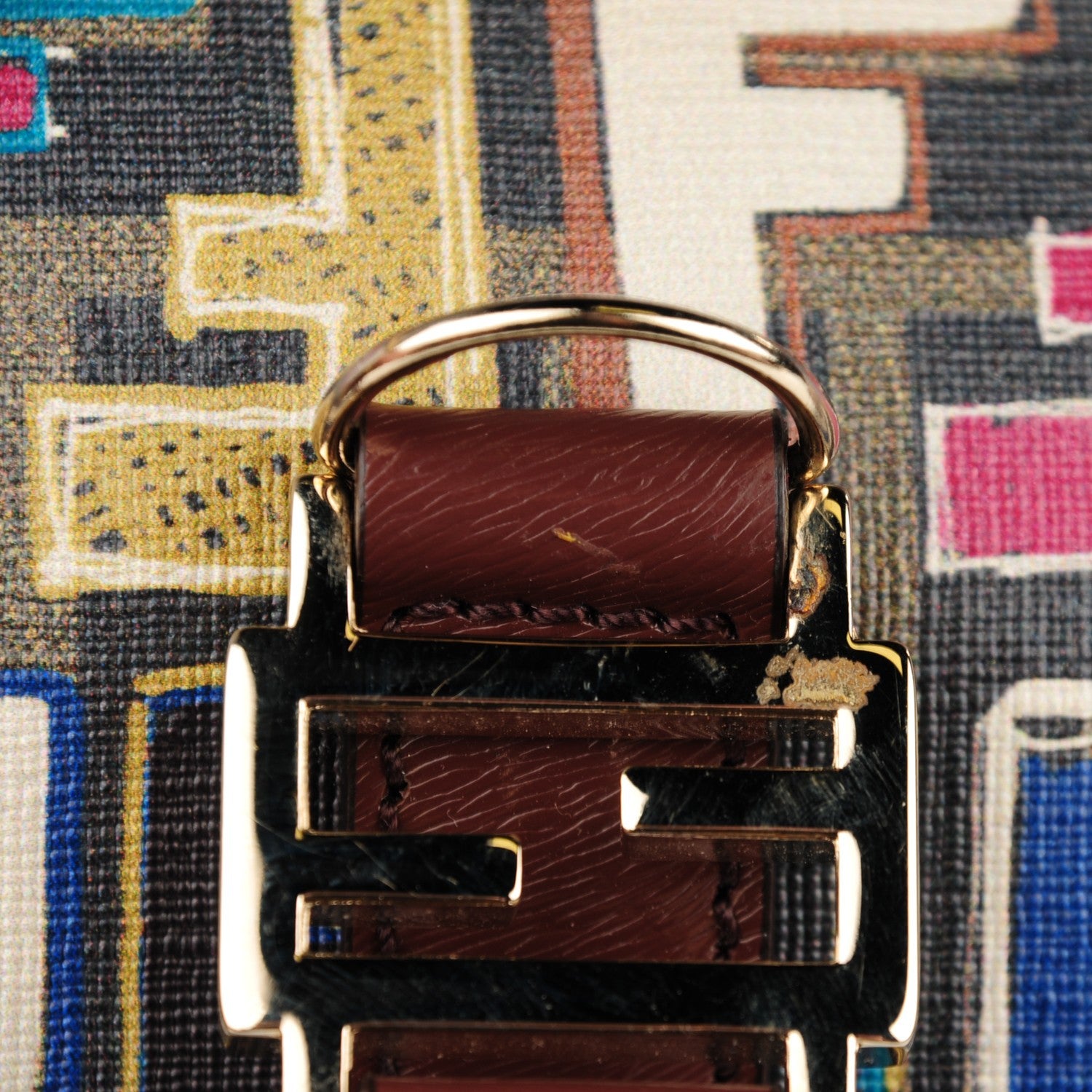 Fendi Zucca Spalmati Vitello FF Multicolor Forever Boston Tobacco Multicolor Marrone 9 of 9