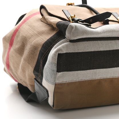 Burberry Canvas Mega Check Small Brookdale Backpack Black 9 of 10