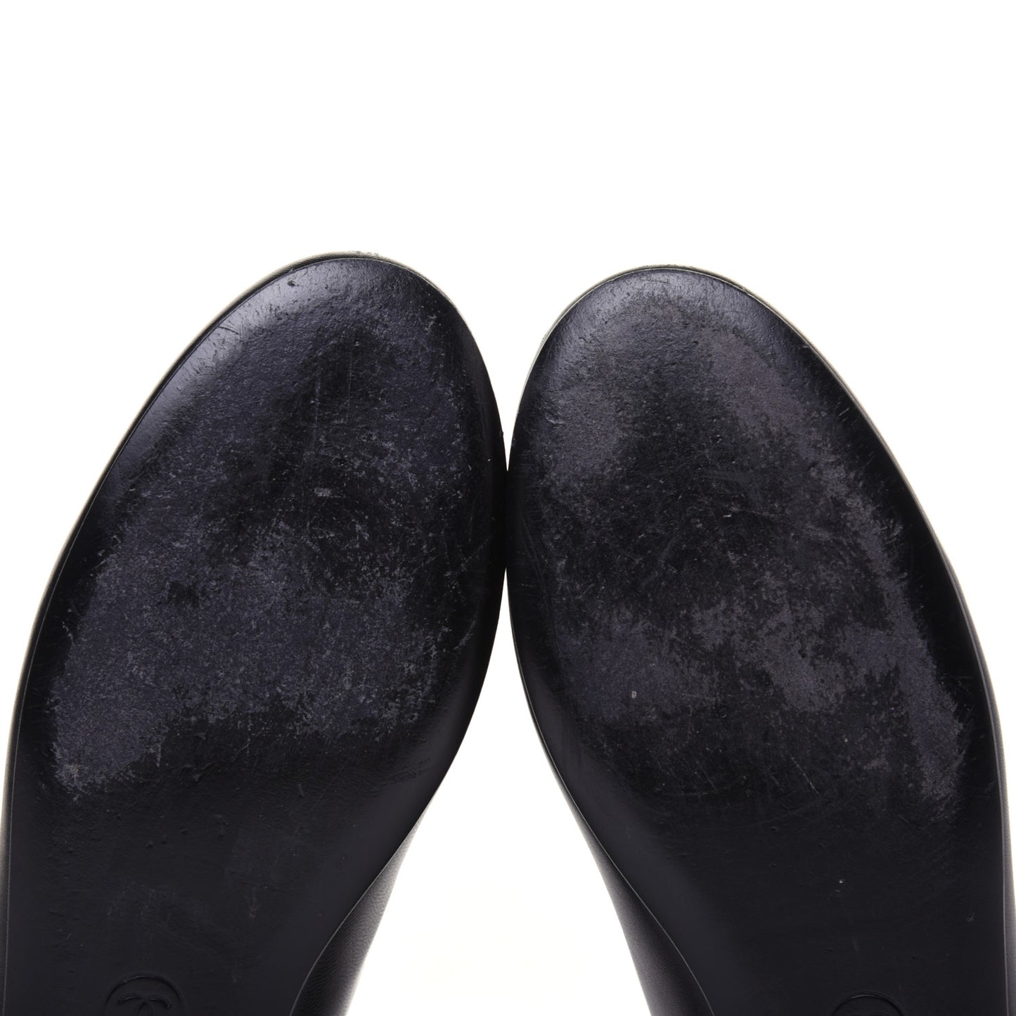 Enamel Pearl Crystal Lambskin Womens CC Mocassin Loafers 37 Black