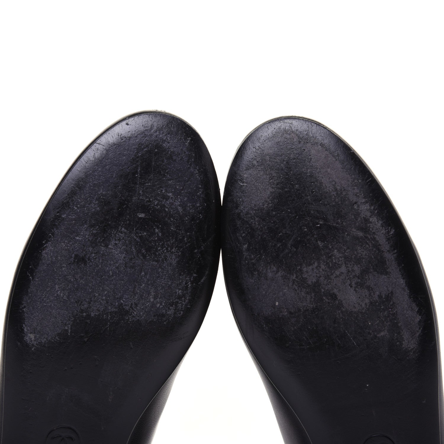 Chanel Enamel Pearl Crystal Lambskin Womens CC Mocassin Loafers 37 Black 7 of 11