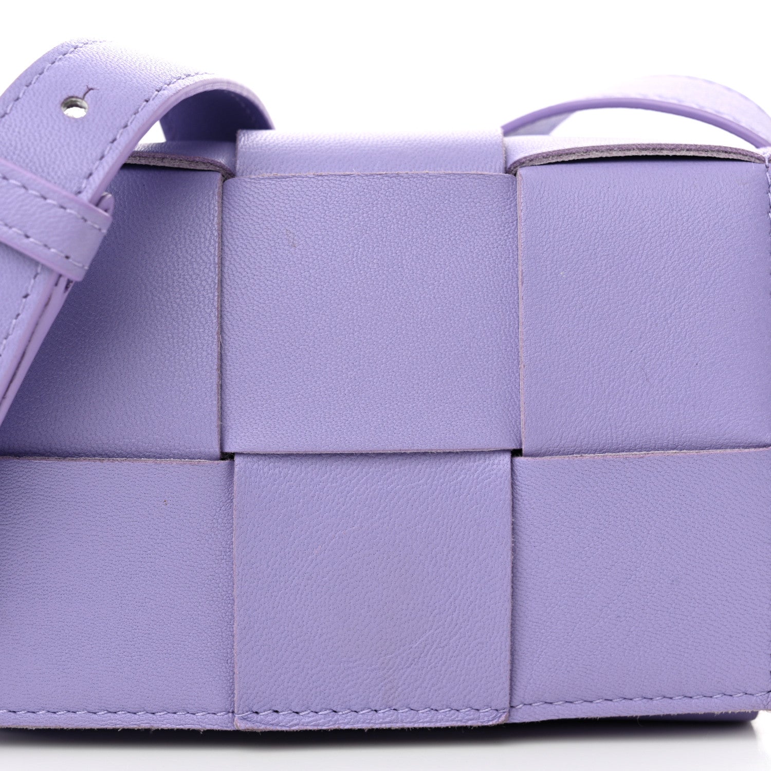 Bottega Veneta Lambskin Intreccio Candy Cassette Crossbody Bag Wisteria 7 of 10