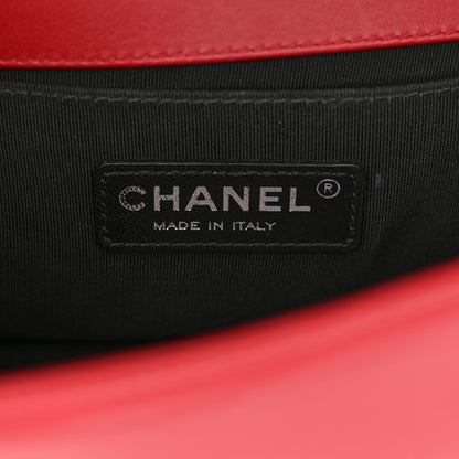 Chanel Patent Calfskin Quilted Small Plexiglass Boy Flap Red 6 of 10