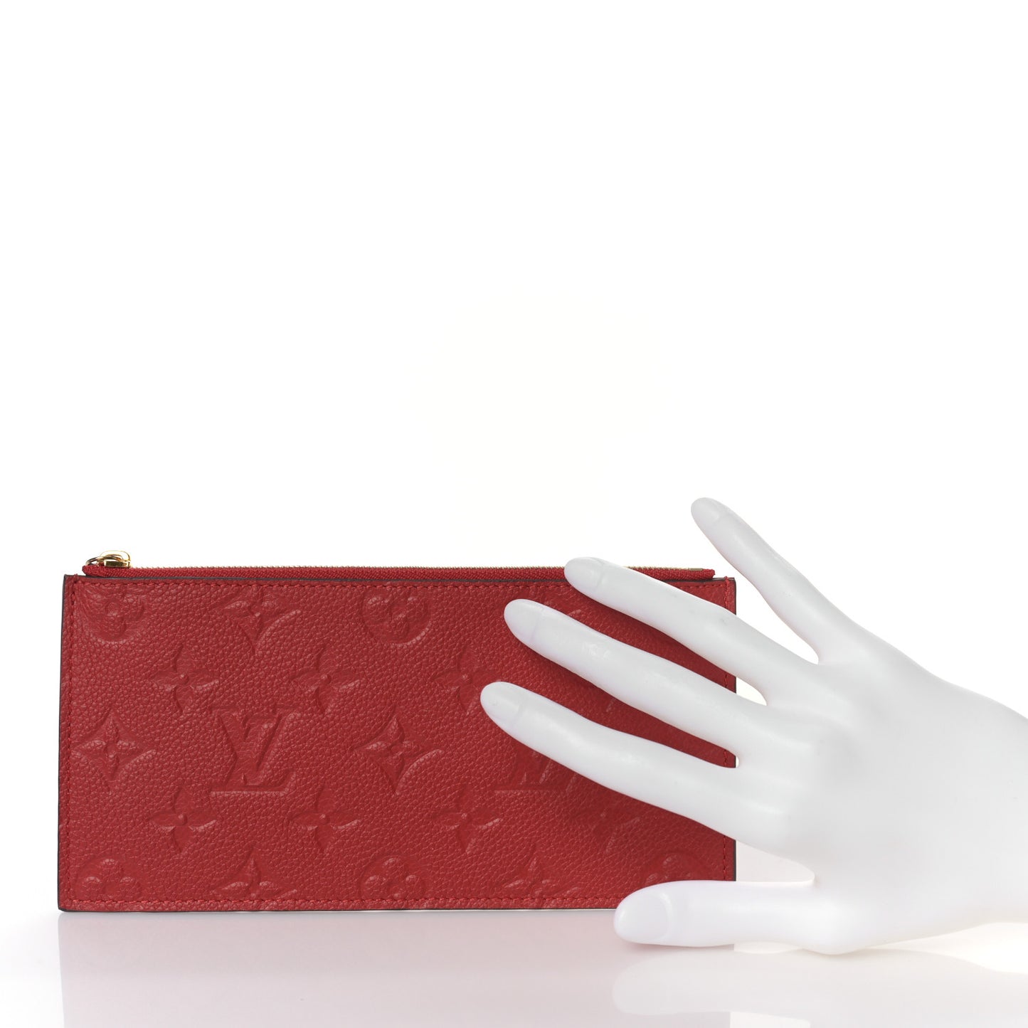 Empreinte Felicie Chain Wallet Zippered Insert Scarlet